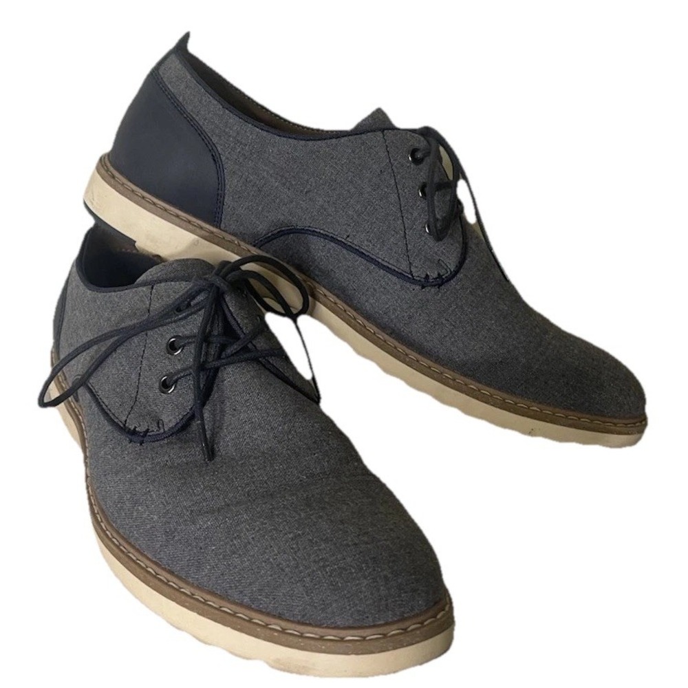 Hawker Rye Gray Men's Lace-up Oxford Shoes Size 10 Dress/Casual